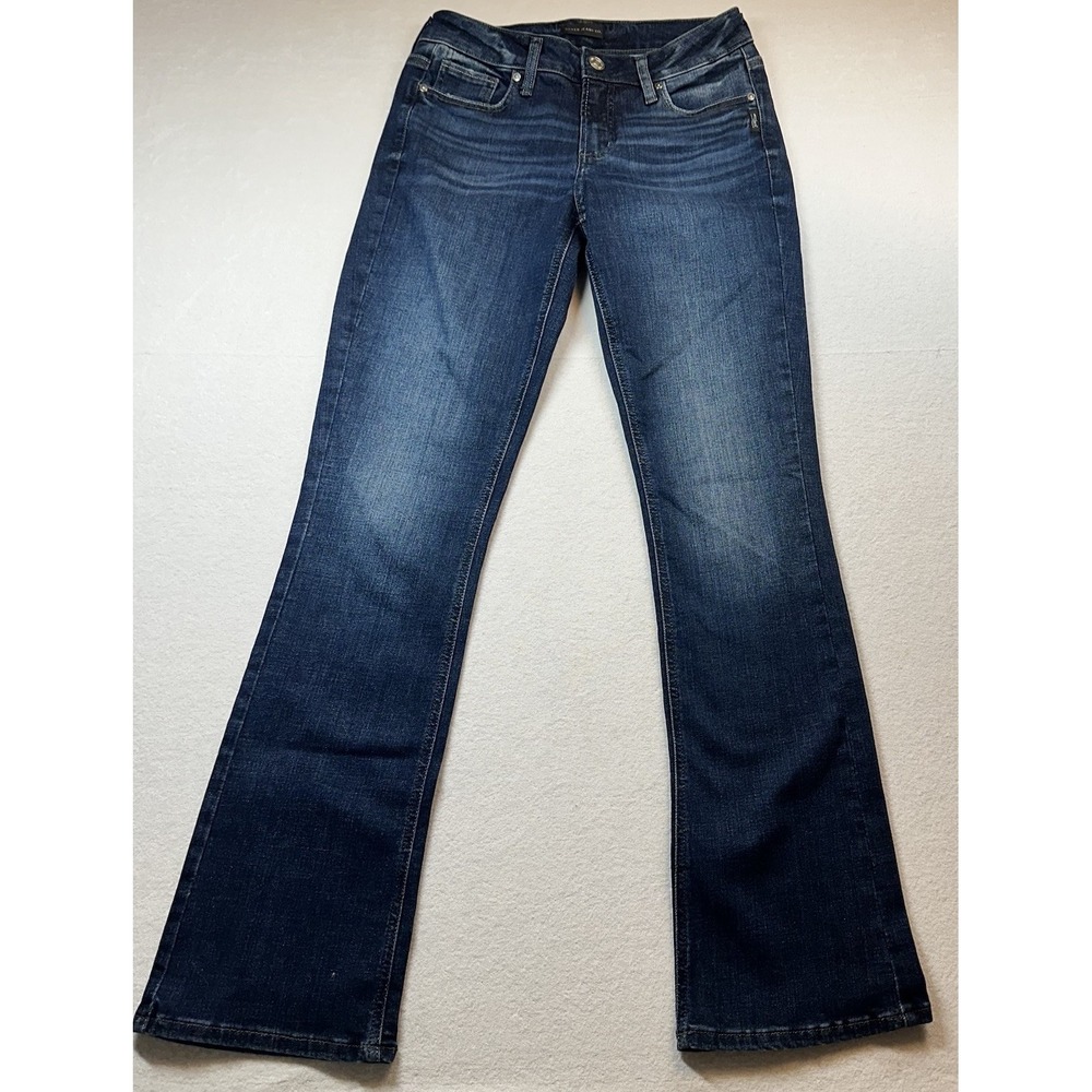 Silver Jeans Co Elyse Slim Bootcut Womens Jeans Size 27/33 Blue Denim Stretch